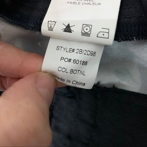 Level 99 Butterfly Floral Print Mid Rise Cropped Slim Pants 29 - Picture 6 of 7